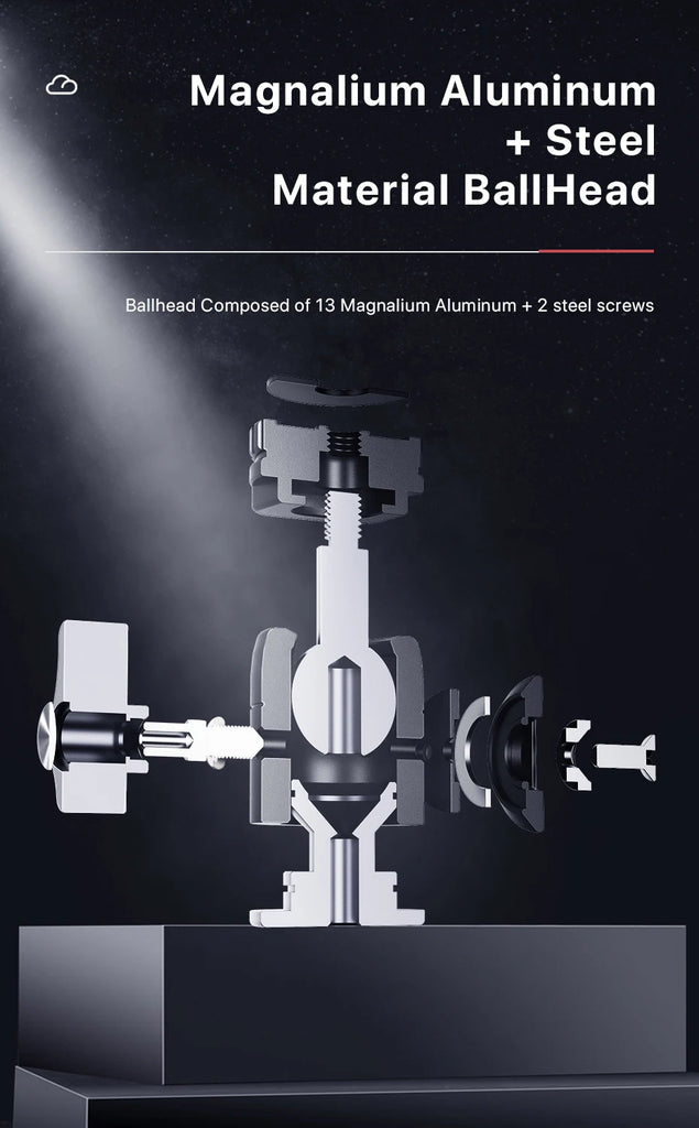 Ulanzi U-Vlog lite Mini Tripod with 360° Ball Head & Cold Shoe Selfie Stick Tabletop Tripod for Camera iPhone Android Phone DSLR