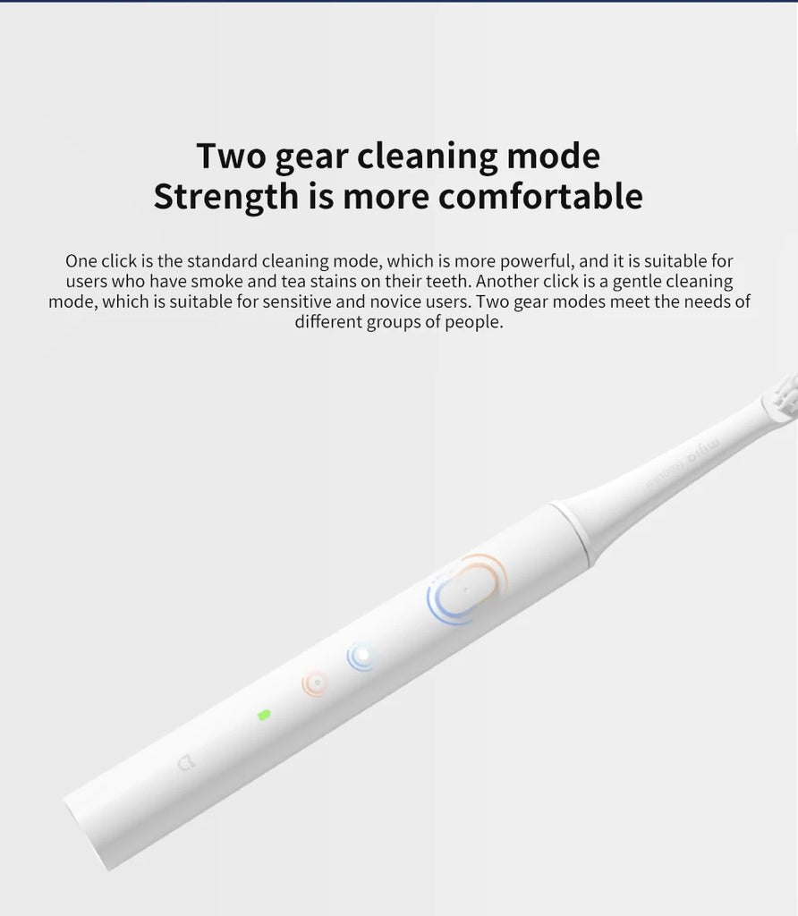XIAOMI Mijia T100 Sonic Electric Toothbrush Mi Smart Waterproof Tooth Head Brush IPX7 Rechargeable USB for Teeth Brush Whitening