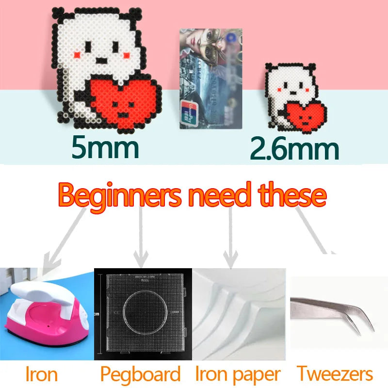 2.6mm 1000pcs Hama Beads Blue green purple Perlen Iron Beads for Kids Handmade Christmas Gift Educational Toy Diy Puzzles