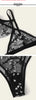 Sexy underwear women set Floral Embroidery Sheer Mesh Lingerie Set  no bra  Backless Bralette sexi Intimates lace bra set