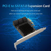 SATA PCIe Adapter 6 Ports SATA 3.0 to PCI Express x4 Expansion Card SATA III to PCI-E 3.0 X4 Controller for HDD ASMedia ASM1166