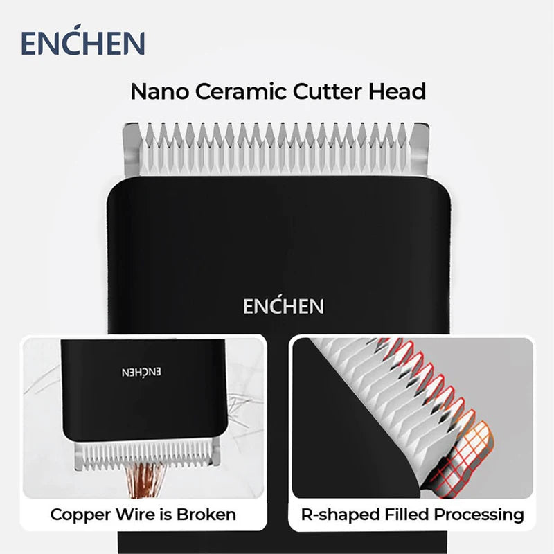 ENCHEN Boost Replacement Hair Clipper Blades Boost Nano Ceramic Cutter Head White Black Brand Original