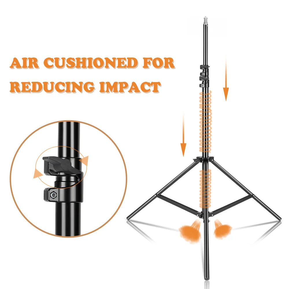 Heavy Duty Metal 2m 2.4m 2.8m Tripod Light Stand Max Load to 5KG Tripod for Photo Studio Softbox Video Flash ReflectorLighting