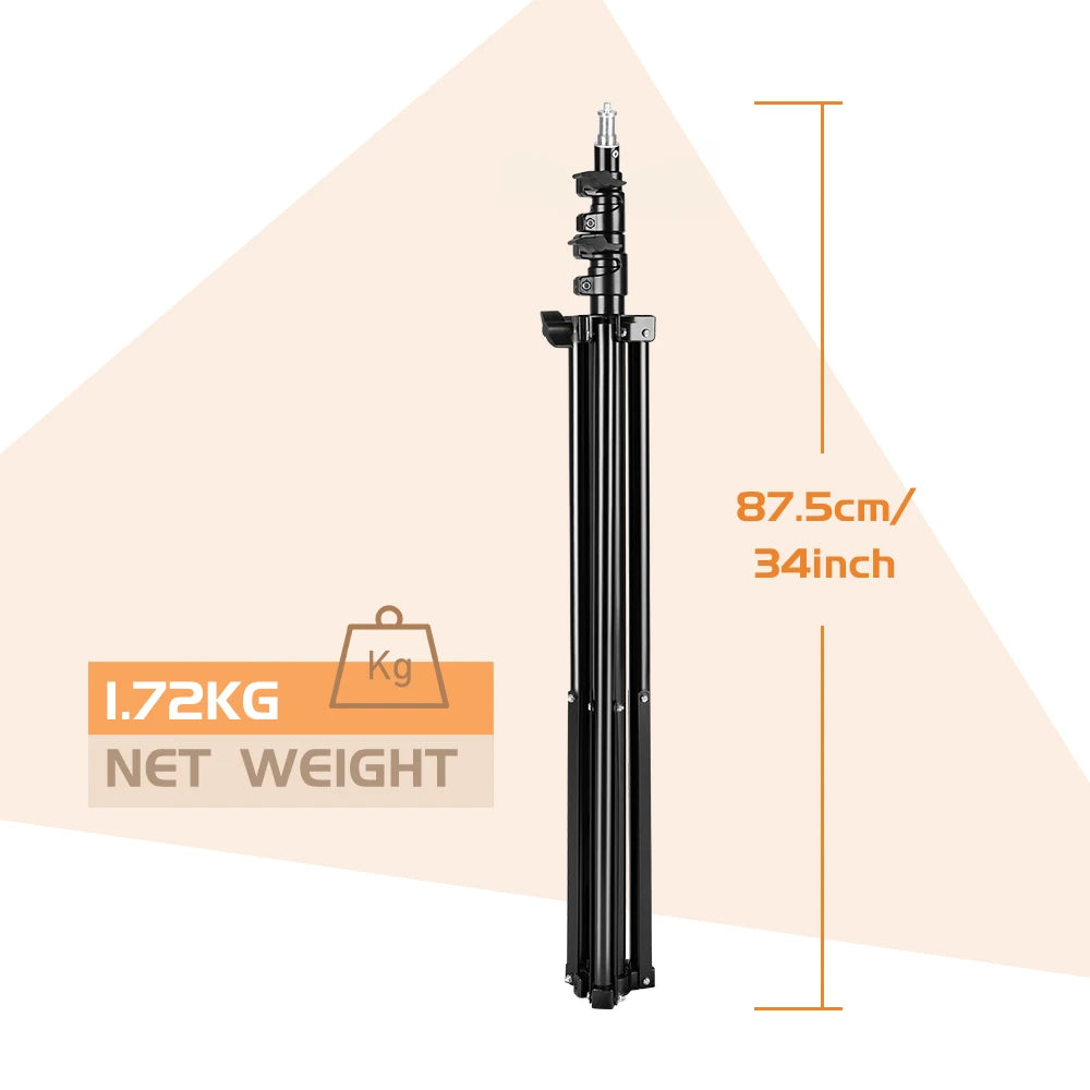 Heavy Duty Metal 2m 2.4m 2.8m Tripod Light Stand Max Load to 5KG Tripod for Photo Studio Softbox Video Flash ReflectorLighting