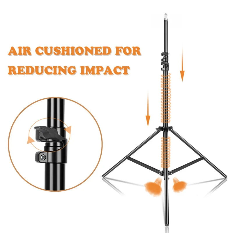 Heavy Duty Metal 2m 2.4m 2.8m Tripod Light Stand Max Load to 5KG Tripod for Photo Studio Softbox Video Flash ReflectorLighting