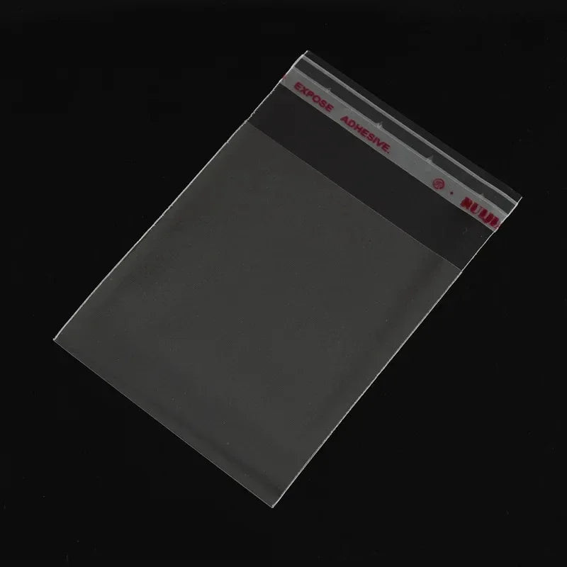 100pcs Opp Self Adhesive Bag Long Transparent Packaging Bags Universal Dust Water Proof Wrapping Material