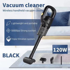 Wireless Handheld Vacuum Cleaner Cordless Handheld Chargeable Auto Vacuum for Home & Car & Pet Mini Vacuum Cleaner 50000Pa