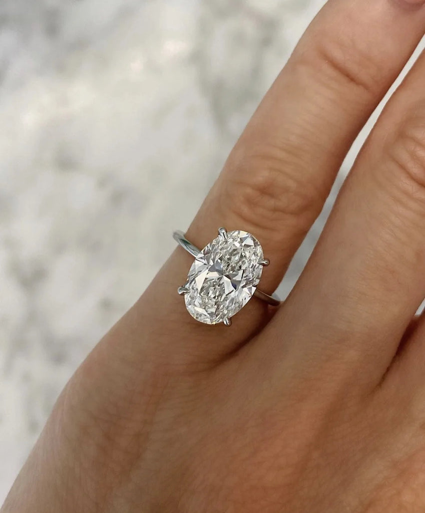 New Hot Selling Gold Plated Rings For Women Oval Cubic Zirconia Jewelry Wedding Engagement Ring Wholesale Size 5-10