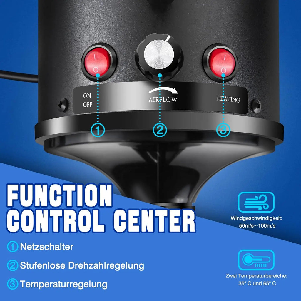 Negative Ion Smart Pet Blower Negative Ion large dog Pet Hair Dog Hair Dryer Blower 3500W with 4 Nozzles Hair Dryer for Pets Pet