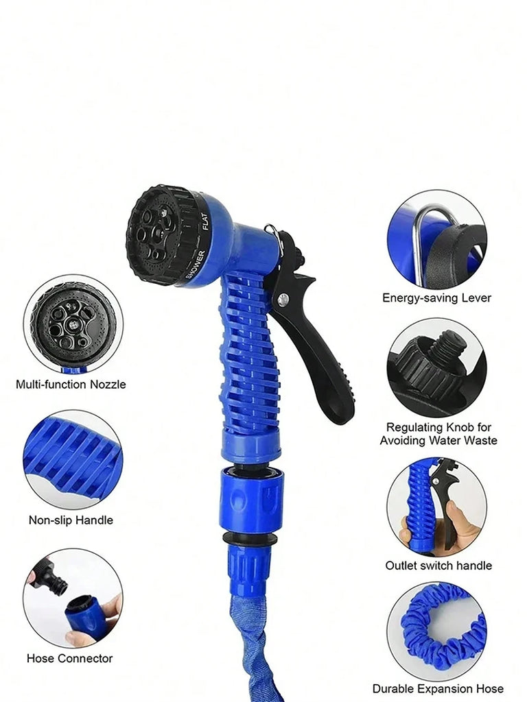 7Water Spraying Functions, Expandable Magic Hose, High-Pressure Car Wash, Water Gun Home Garden Watering Hose pet cat dog shower