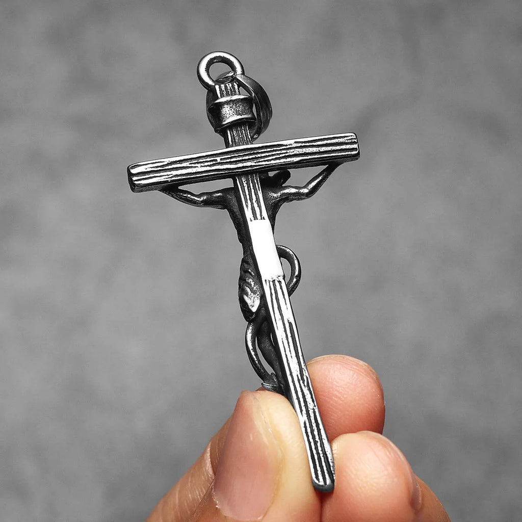 Retro Demon Satan Cross Stainless Steel Men Necklaces Pendant Chain Punk For Women Fashion Jewelry Gifts Wholesale Dropshiping