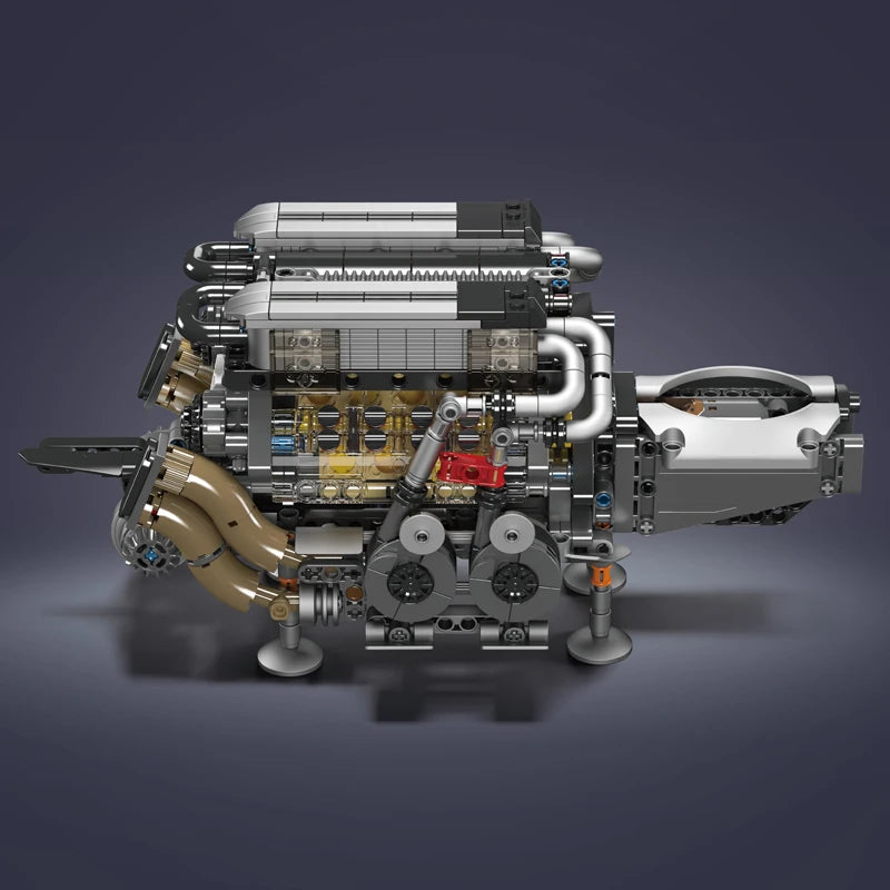 Mould King 10131 Technical Car Building Block Motorized BGT Supercar With W16 Engine Building Block Brick Kids Christmas Gift