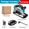 Kamolee 7 inch 21V 6.0Ah 6000mAh Electric Circular Saw  for Home DIY Apply to 18V 21V Battery