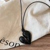 3 Colors Asymmetrical Acrylic Heart Pendant Necklaces for Women Aesthetic Love Leather Rope Neck Chain Jewelry for Girfriends K1