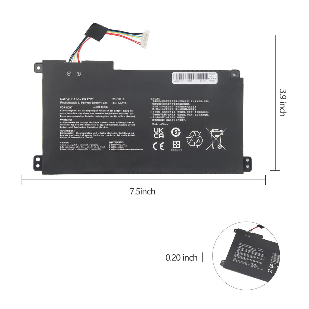 Oyomba B31N1912 C31N1912 Laptop Battery Compatible with ASUS VivoBook 14 E410MA L410MA E410KA E510MA E510KA F414MA EK018TS