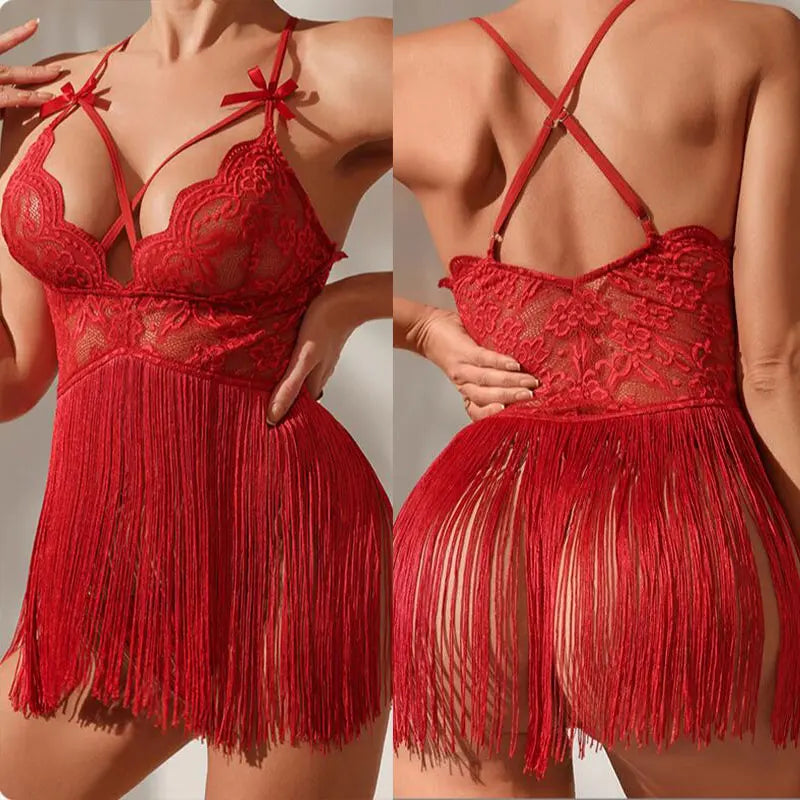 Hot Nightie For Ladies See Through Sleepwear Sexy Pajamas Floral Mesh Nightgowns Outfit Sexy Lace Night Dress Lingerie