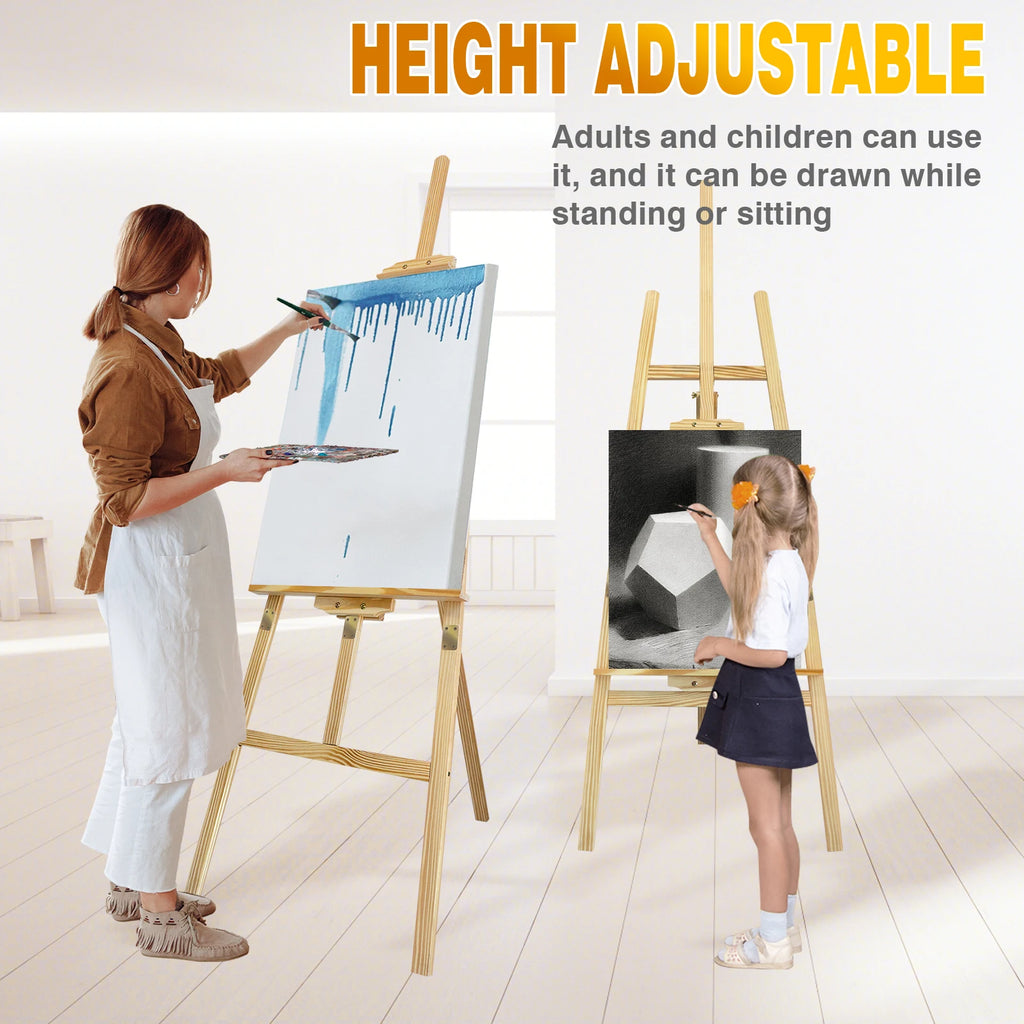 Wooden Artist Easel Adjustable Height Artist Easel Adjustable Drawing Holder tand for Painting Portable Artist Easel Sketch