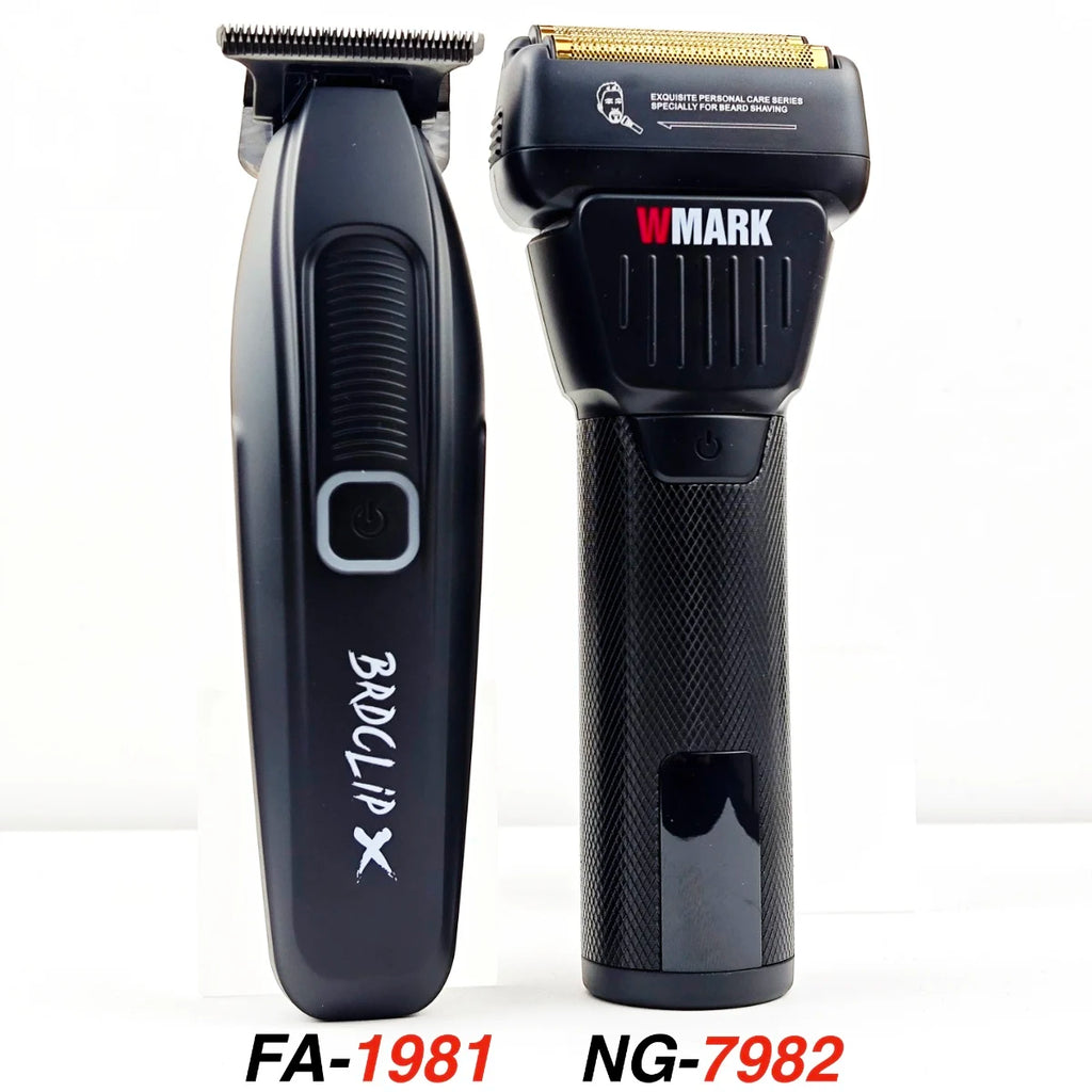 WMARK NG-7982 BRDCLIP FA-1981 Professional Electric Hair Clipper Hair Trimmer for Man Electric Shaver 9000/7500RPM Barber Shop