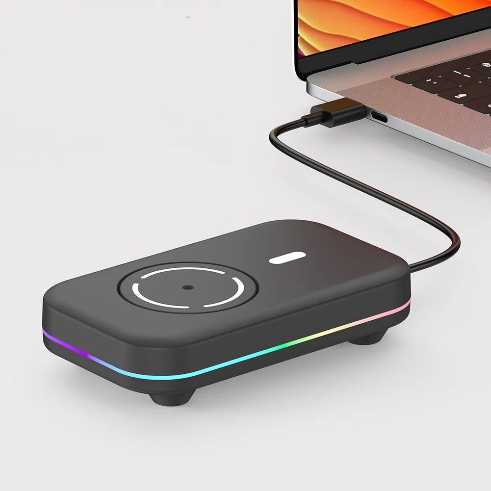 Undetectable Mouse Mover Jiggler 4 Modes Automatic Mouse Wiggler with Adjustable Interval Timer ON/Off Switch RGB Lights