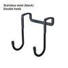 Stainless Steel Double S Hook Free Punch Wall Hanging Bathroom Kitchen Door S Hook Towel Storage Rack