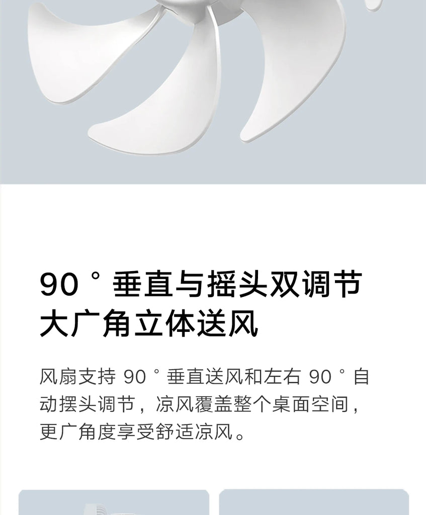 2022 New Xiaomi Mijia Desktop Mobile Fan Desktop / Handheld Dual-use, Soft Air For Office School Usb Charging 4000mAh