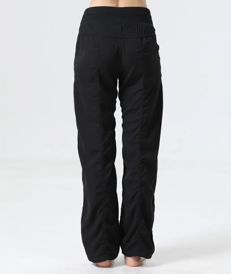 Women's New Folded Yoga Pants Super Soft Loose Micro Horn Fitness Commuter Leisure Sports cropped pants