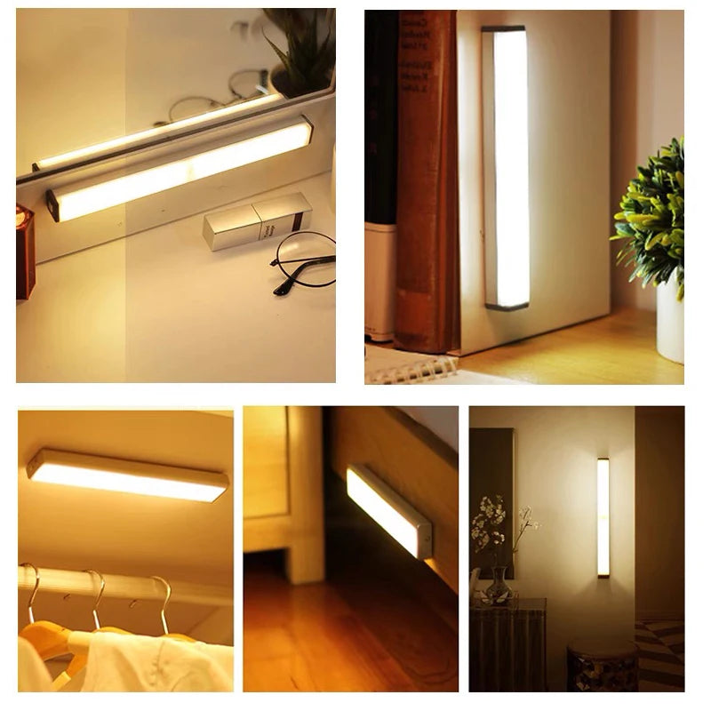 Wireless LED Cabinet Light Motion Sensor Light Closet Night Lamp For Kitchen Bedroom Detector Light Cabinet Staircase Backlight