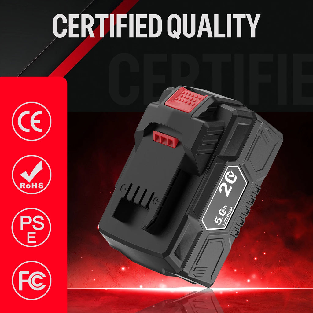 Dreamdash 20V 5Ah Performance Replacement Li-Ion Battery For Parkside 20V Team Cordless Tools for PAP 20 B3 PAP 20 A3PAPS 208 A1