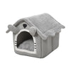 1PC Gray Detachable Cat House Semi-Enclosed Four-Season Universal Pet Nest Small Pet Shelter Washable Pet Supplies