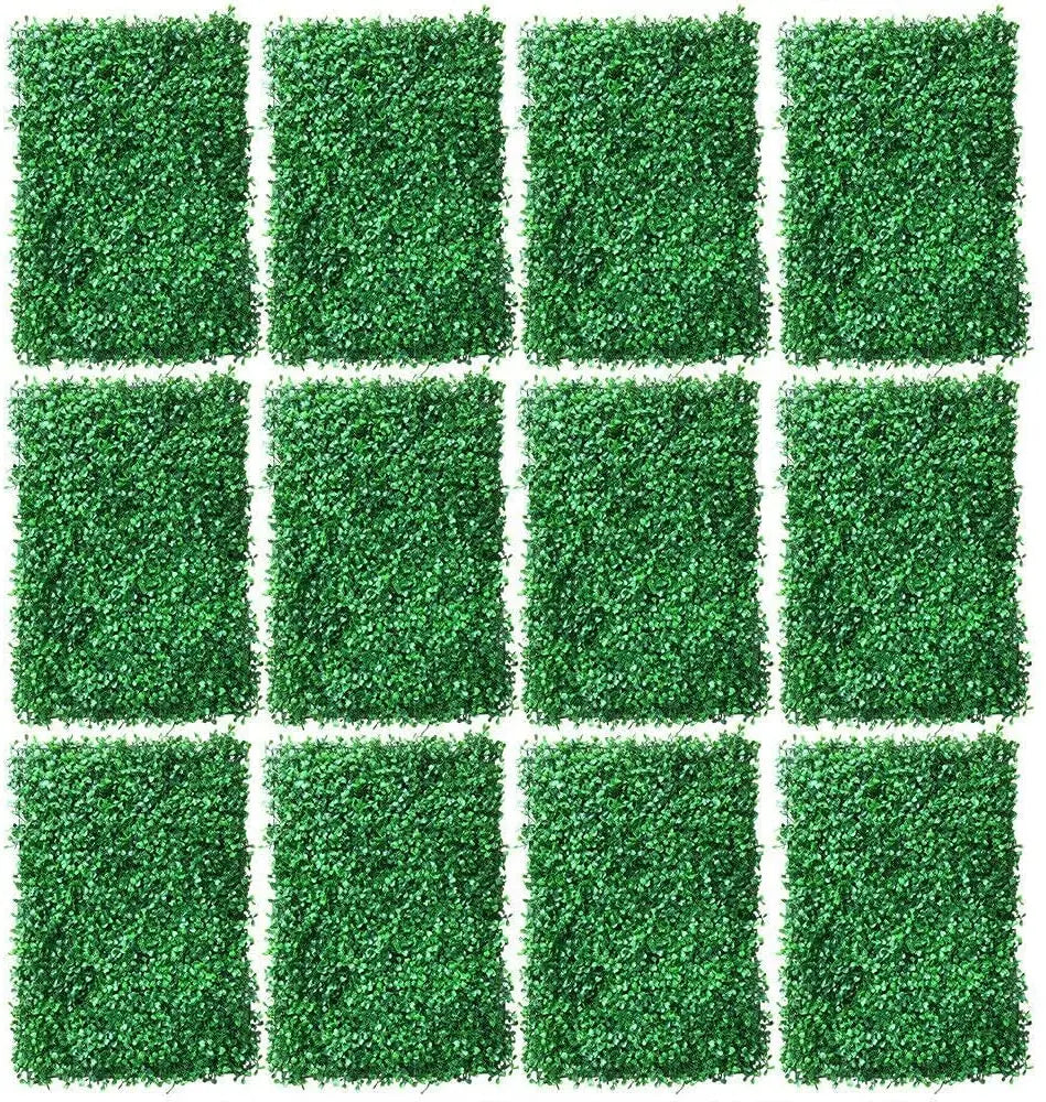 12pcs 40*60cm Artificial Hedge Christmas Decorations Fake Plants Panel Wedding Grass Mat Garden Backyard Wall Decor Home Garden