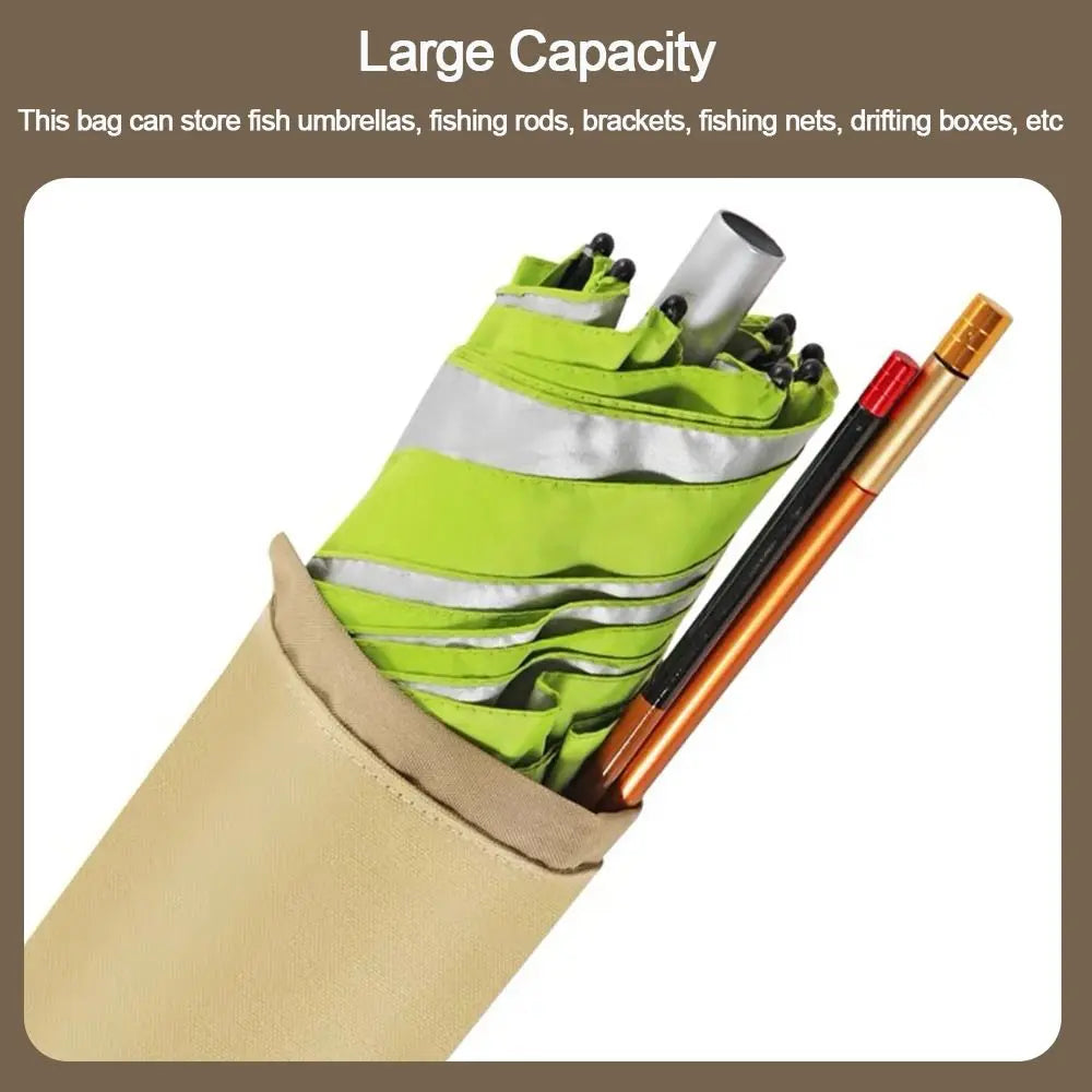 Portable Folding Fishing Rod Bag Multifunctional Fishing Tackle Storage Bag Large Capacity Fishing Gear Accessories Storage Bag