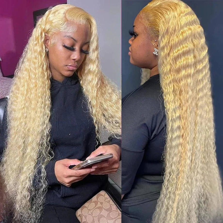 613 Human Hair Wig 13x6 Hd Lace Frontal Wig Deep Wave Curly Human Hair Wigs 30 Inch 13x4 Honey Blonde Lace Front Human Hair Wig