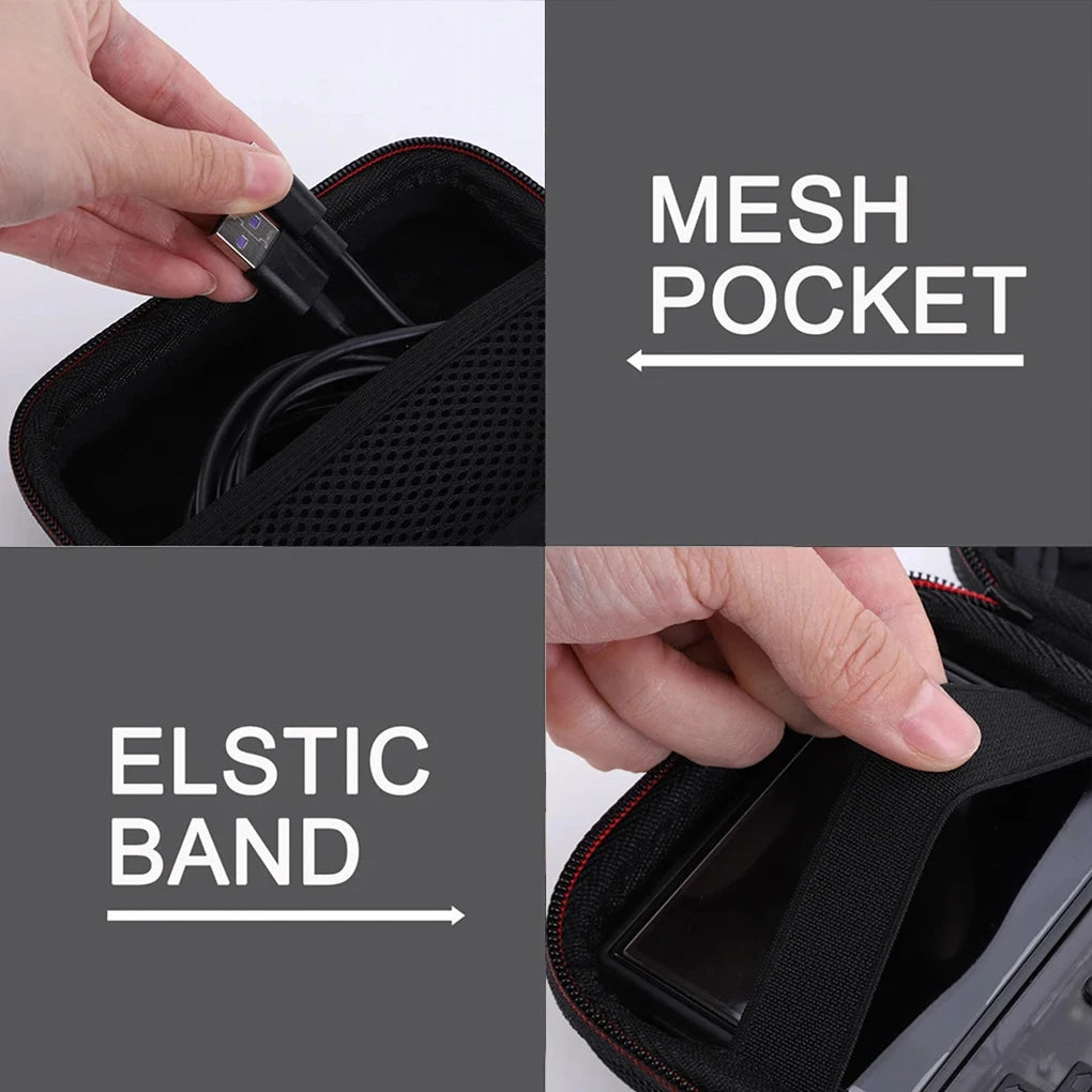 Handheld Game Console Case Bag Hard Carrying Cover For ANBERNIC RG40XXV Portable Fleece Interior Hard Travel Bag