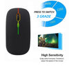Wireless Mouse Bluetooth-Compatible 2.4GHz Dual Modes Mice Rechargeable RGB Ergonomic Silent Click for PC iPad Laptop Huaiwei