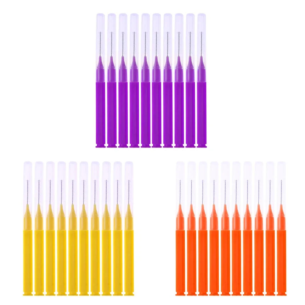 8-40PCS Interdental Brushes Dental Floss Toothpick Orthodontic Braces Brush Tooth Cleaning Tool Teeth Oral Care