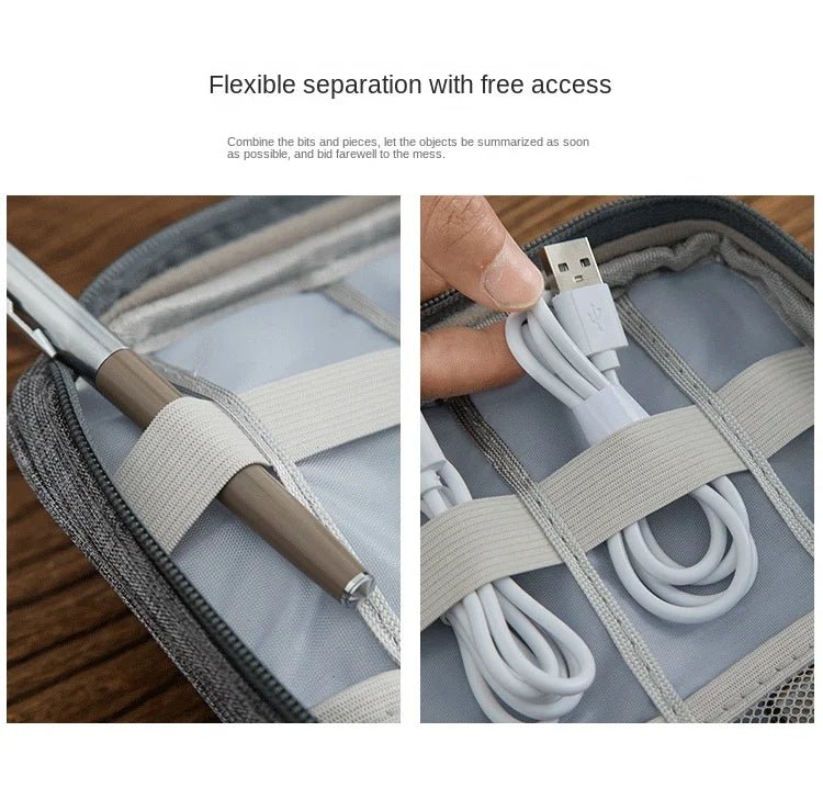 Travel Electronic Digital Storgage Bag Multi-Function Earphone Data Cable Charger Accessory Bag Multi-Layer Power Hard Disk Prot