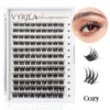 Individual Lashes Cluster C Curl Mix Lash Clusters 3D Wispy DIY Eyelash Extension 0.1mm Super Thin Band Resuable Natural Lashes