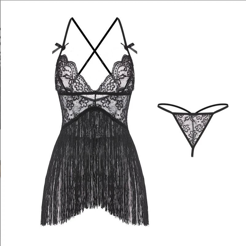 Hot Nightie For Ladies See Through Sleepwear Sexy Pajamas Floral Mesh Nightgowns Outfit Sexy Lace Night Dress Lingerie