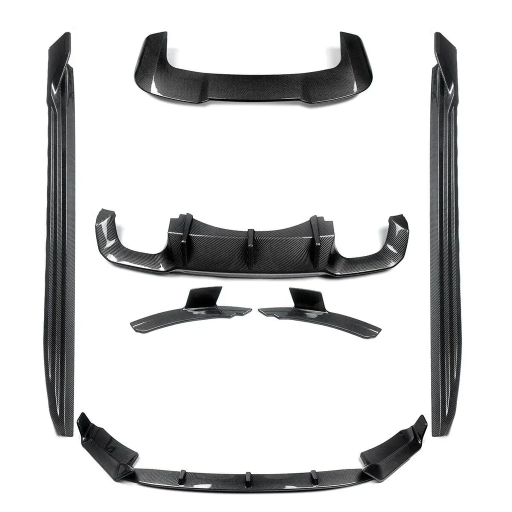 For BMW X5M F85 Body Kits Front Lip Rear Spoiler Side Skirts Carbon Look 2014-2018