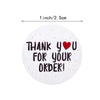 50-500pcs thank you for your order sticker white labels sticker Heart Thanks for Shopping Small Shop Local Handmade sticker