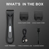 Electric Trimmer for Men's Groin Hair: Versatile Body Groomer and Waterproof Pubic Hair Trimmer with Replaceable Ceramic Blade