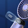 Digital  Display USB Handheld Mini Fan Portable  Office Student Desktop Silent  Foldable Small Fan Multi-Speed Adjustment