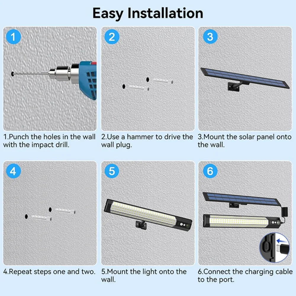 316/158 LED Solar Powered Light Wall Mount Lamp Rechargeable Motion Sensor Waterproof Security Lighting Yard Fence Shed Camping