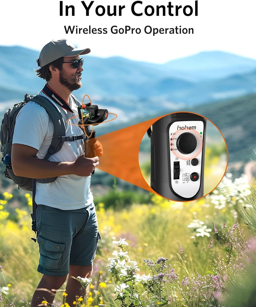 Hohem iSteady Pro4 3-Axis Gimbal Stabilizer Anti-Shake Wireless Control Battery Charger for GoPro hero 13/12/11/10/9/8/7/6