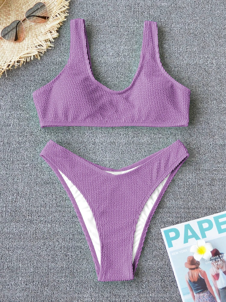 Sexy Bikini 2025 Swimsuit Women Swimwear Push Up Bikini Set Thong Brazilian Bathing Suit Beach Wear Biquini Bather Female