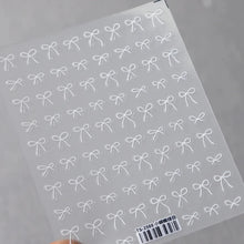 Load image into Gallery viewer, Lovely Gold Silver Black White Line Bowknot 3D Self Adhesive Nail Art Decorations Stickers Ribbon Cute Manicure Decals Wholesale