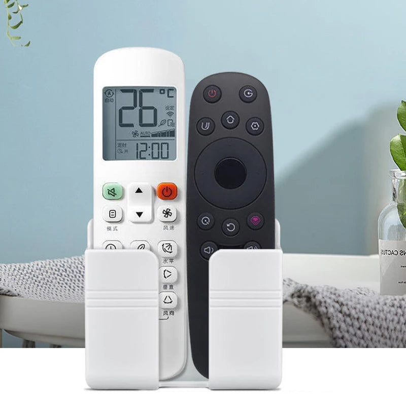 1PC Wall Mobile Phone Holder Plug Phone Charging Stand Remote Control Storage Box Bracket Punch-Free Mounted Organizer Holders