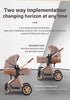 Luxurious Baby Stroller 3 in 1 Portable Travel Baby Carriage Folding Prams High Landscape Aluminum Frame Car for Newborn Baby