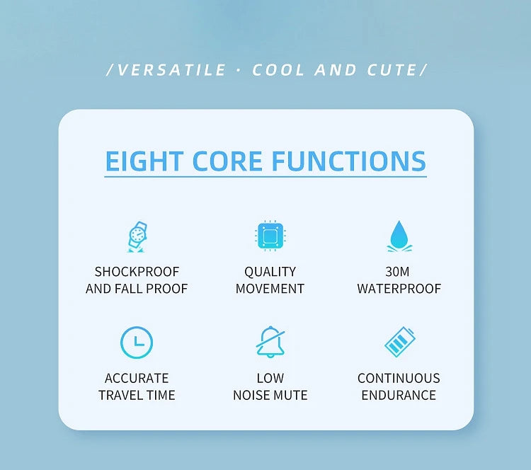 Children Watches Waterproof Purple Digital Kids Watch For Boys Girls Fashion Student Electronic Wristwatch Alarm Clocks