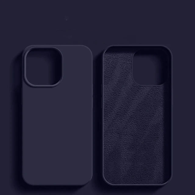 Original Liquid Silicone Phone Case For APPLE iPhone 11 13 12 14 15 Pro Max Cases For iPhone 15 Plus Shockproof Protective Cover